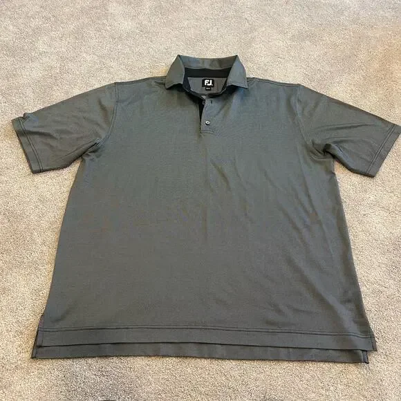 Footjoy Men's Golf Performance Polo Grey Size XXL Big and Tall - Picture 6 of 8